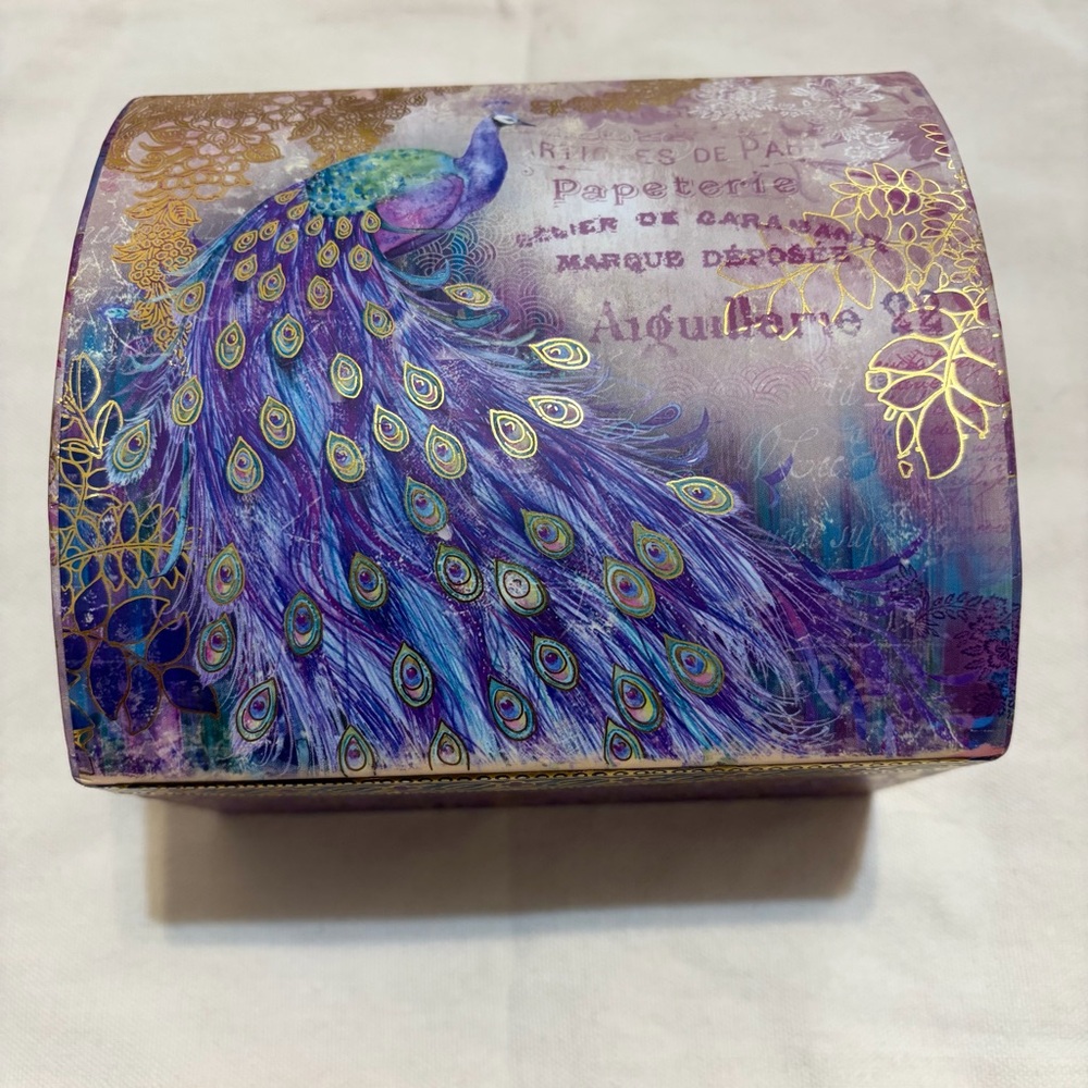 Stunning Peacock Decorative Storage Box / Music Box